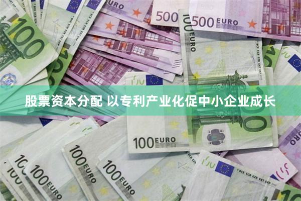 股票资本分配 以专利产业化促中小企业成长