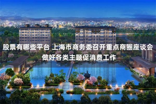 股票有哪些平台 上海市商务委召开重点商圈座谈会 做好各类主题促消费工作