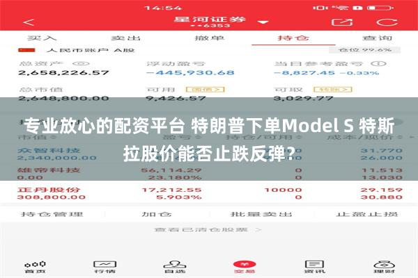 专业放心的配资平台 特朗普下单Model S 特斯拉股价能否止跌反弹？