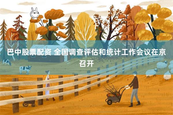 巴中股票配资 全国调查评估和统计工作会议在京召开