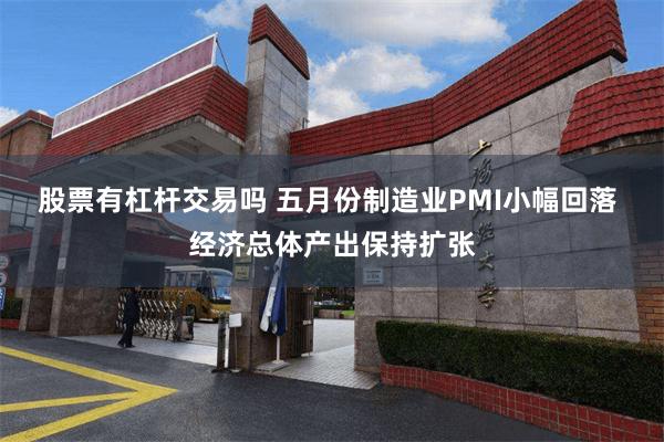 股票有杠杆交易吗 五月份制造业PMI小幅回落 经济总体产出保持扩张