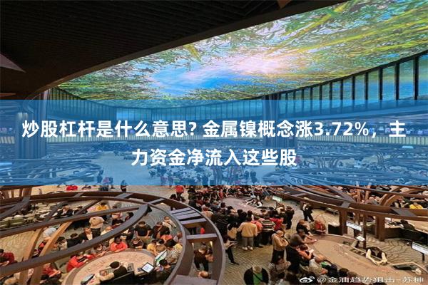 炒股杠杆是什么意思? 金属镍概念涨3.72%，主力资金净流入这些股