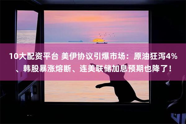 10大配资平台 美伊协议引爆市场：原油狂泻4%、韩股暴涨熔断、连美联储加息预期也降了！