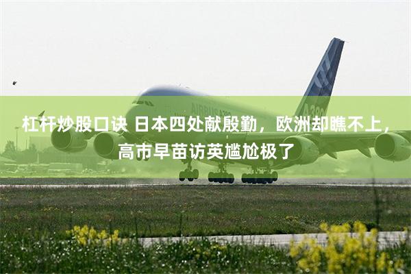 杠杆炒股口诀 日本四处献殷勤，欧洲却瞧不上，高市早苗访英尴尬极了