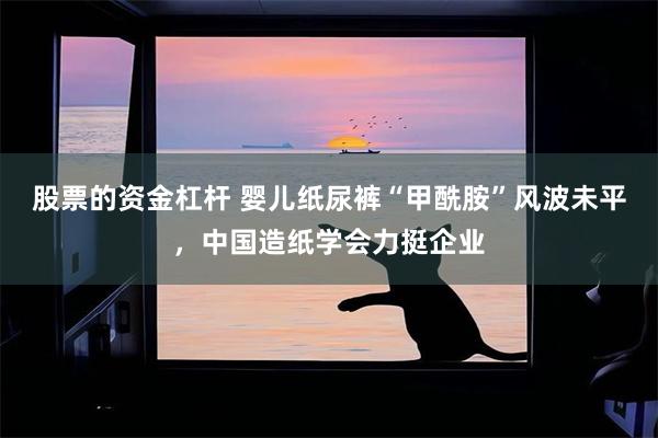 股票的资金杠杆 婴儿纸尿裤“甲酰胺”风波未平，中国造纸学会力挺企业