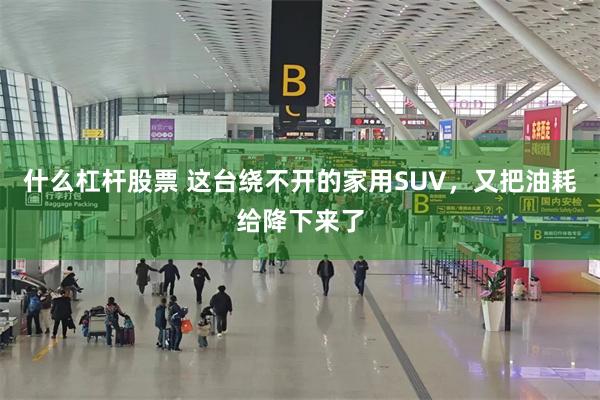 什么杠杆股票 这台绕不开的家用SUV，又把油耗给降下来了
