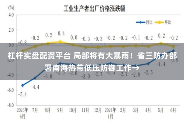 杠杆实盘配资平台 局部将有大暴雨!省三防办部署南海热带低压防御工作→