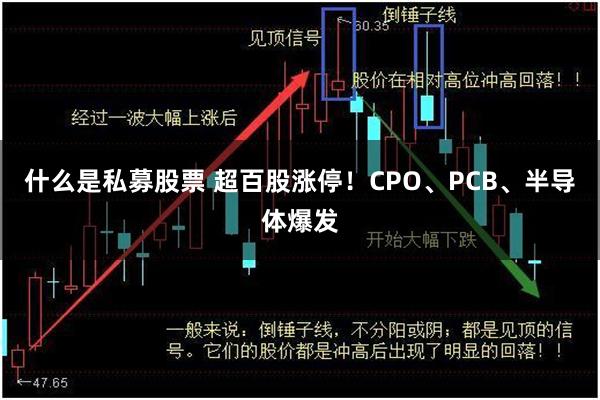 什么是私募股票 超百股涨停！CPO、PCB、半导体爆发