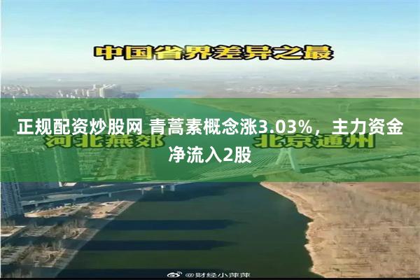 正规配资炒股网 青蒿素概念涨3.03%，主力资金净流入2股