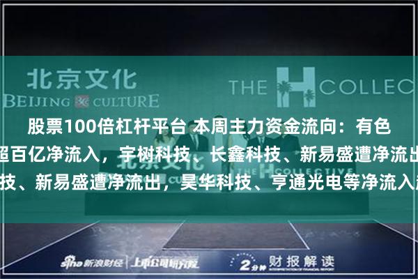股票100倍杠杆平台 本周主力资金流向：有色金属、通信、汽车板块超百亿净流入，宇树科技、长鑫科技、新易盛遭净流出，昊华科技、亨通光电等净流入超20亿