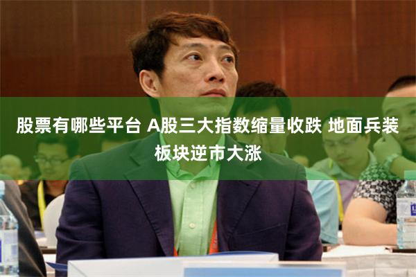 股票有哪些平台 A股三大指数缩量收跌 地面兵装板块逆市大涨