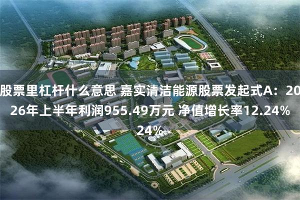 股票里杠杆什么意思 嘉实清洁能源股票发起式A：2026年上半年利润955.49万元 净值增长率12.24%