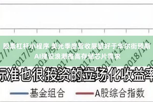 股票杠杆小程序 美光季度营收展望好于华尔街预期 AI建设浪潮推高存储芯片需求