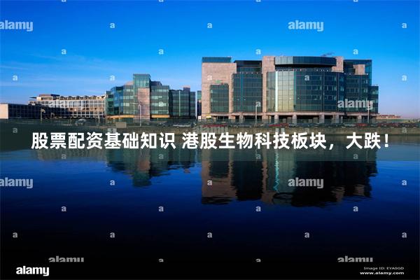 股票配资基础知识 港股生物科技板块，大跌！