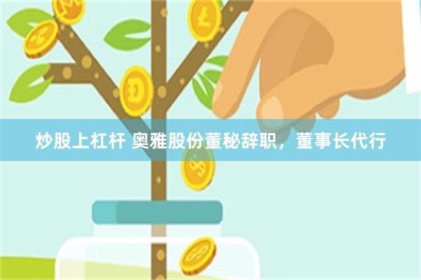 炒股上杠杆 奥雅股份董秘辞职，董事长代行