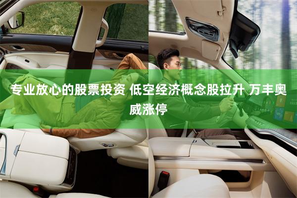 专业放心的股票投资 低空经济概念股拉升 万丰奥威涨停