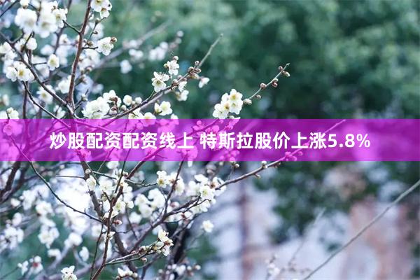 炒股配资配资线上 特斯拉股价上涨5.8%